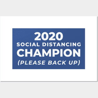 Social Distancing CHAMPION 2020 (white) Posters and Art